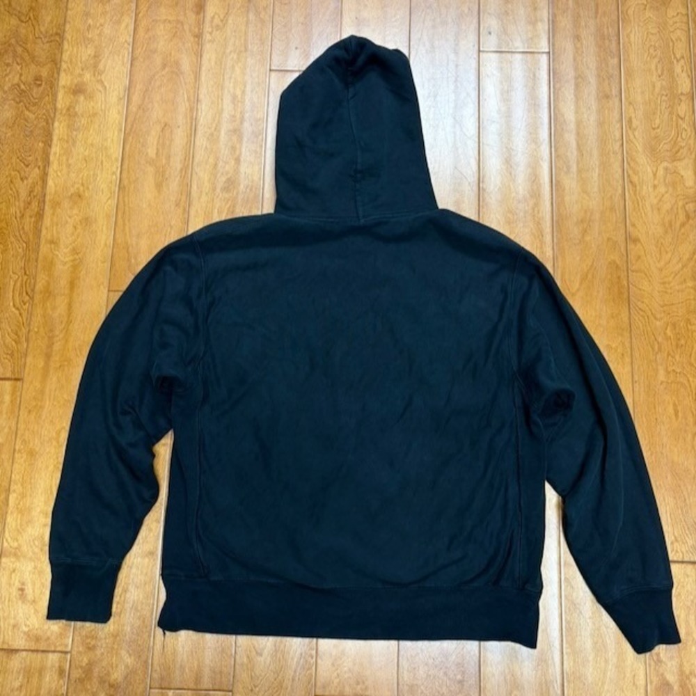 Vintage Champion Reverse Weave Hoodie Mens L Black Pullover Streetwear - Picture 7 of 11